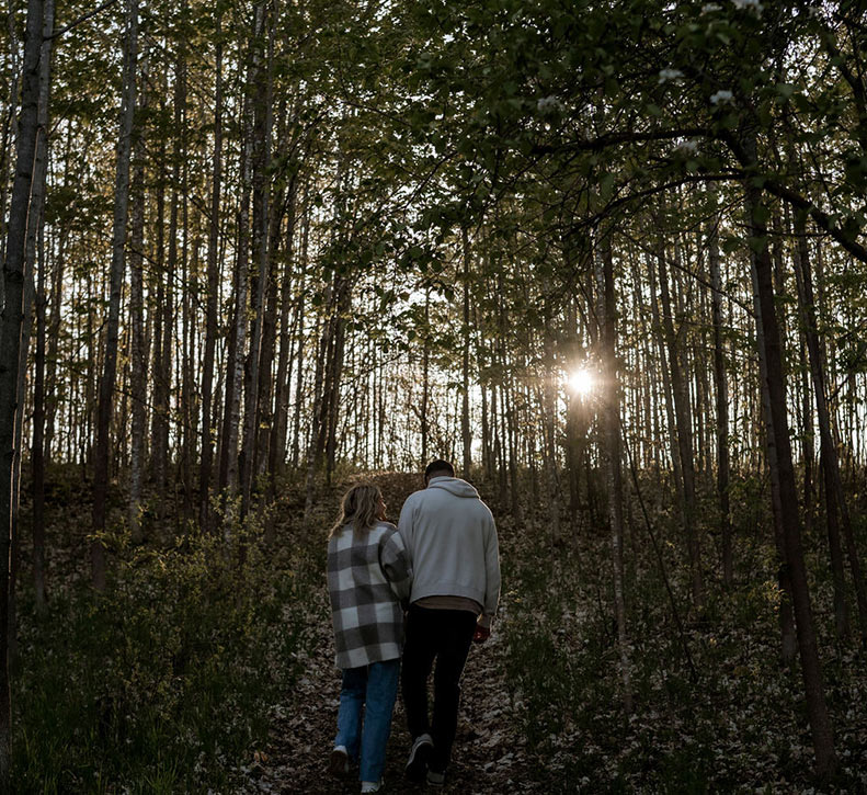 Couple Walking on Trail